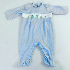 Boys EdgeHill collection Smocked blue onesie 9 months